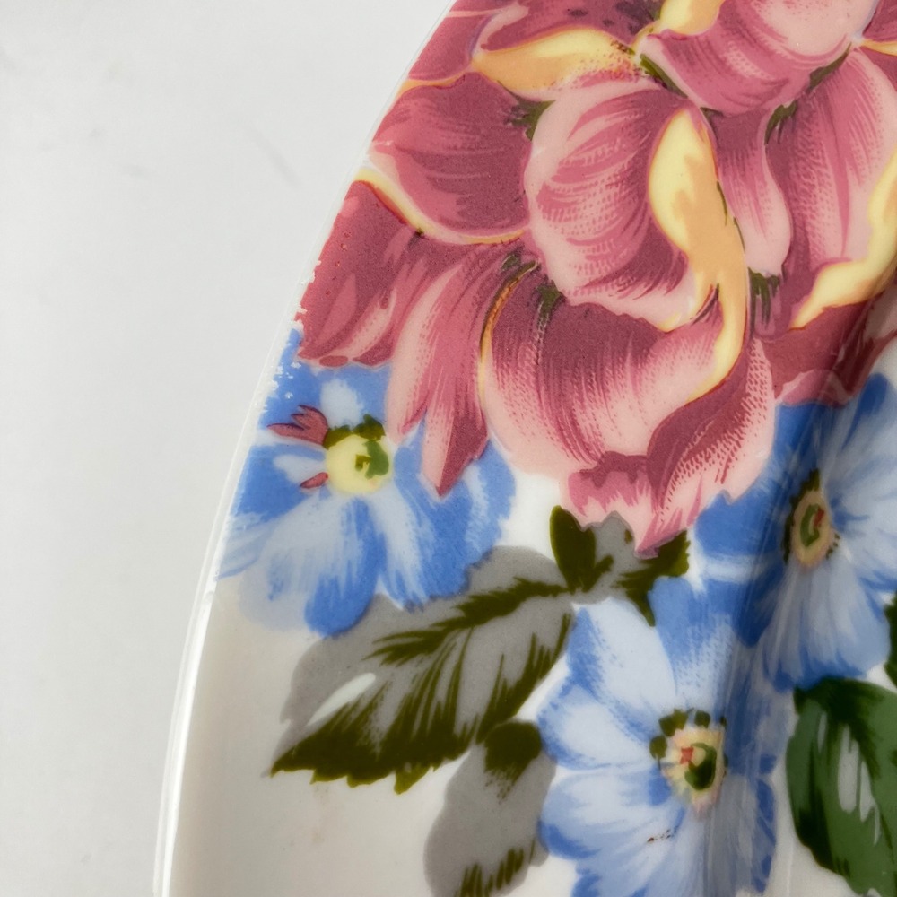Oscar de la Renta Dinner Plate English Tapestry LF005 12in Ivory Floral China - Picture 6 of 11